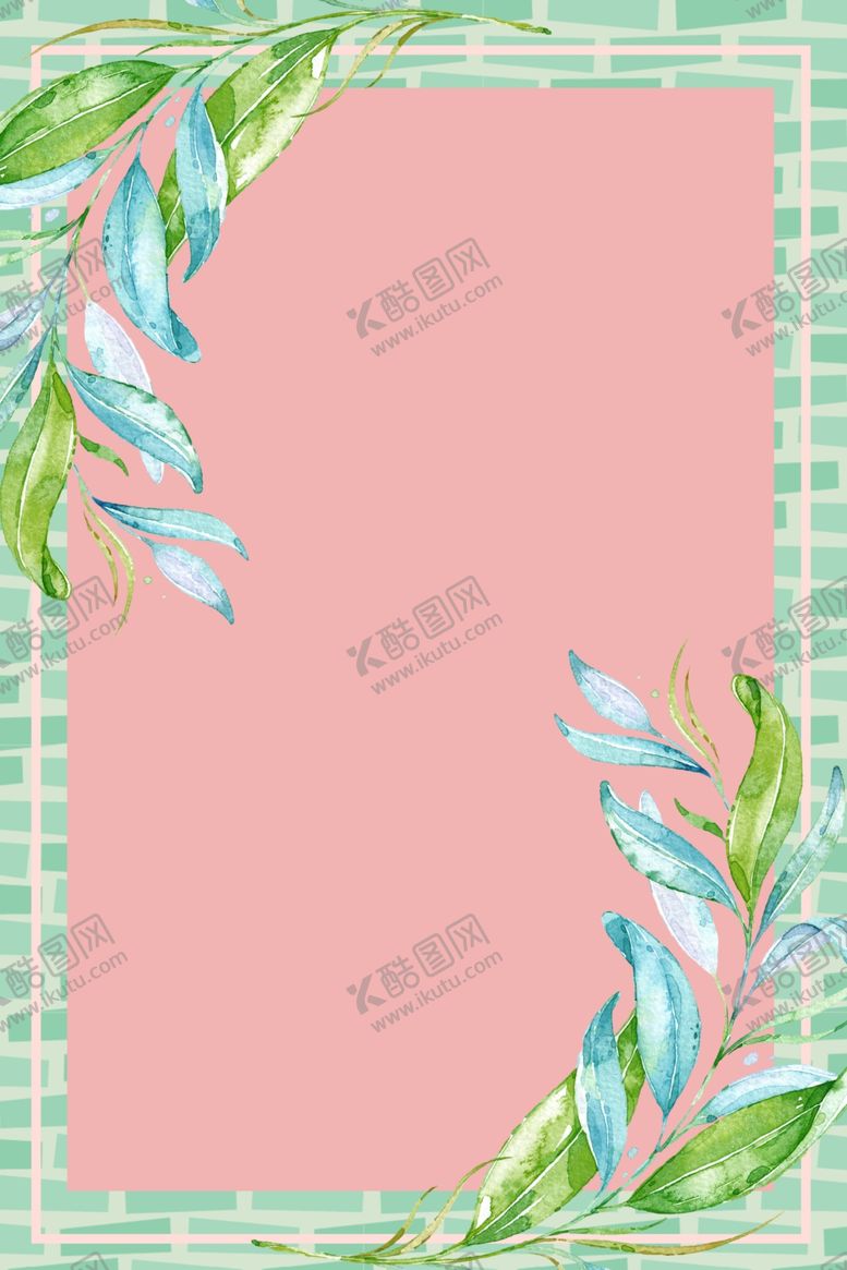 编号：82894006251305573671【酷图网】源文件下载-绿色花边边框绿色背景