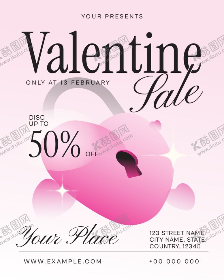 编号：25377304050135013435【酷图网】源文件下载-情人节促销服饰五折优惠