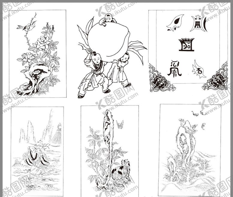 编号：67164807052329543559【酷图网】源文件下载-山水画国画书画人物