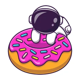 宇航员手绘天手绘插画素材卡通人物