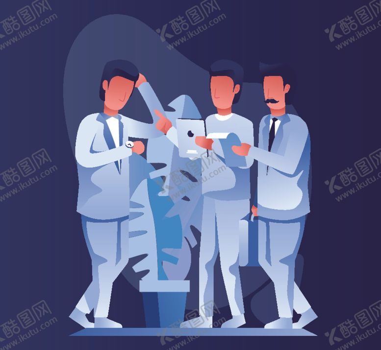 编号：62185405061419551509【酷图网】源文件下载-扁平化办公生活插画