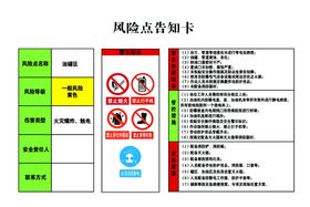 风险告知卡 办公室应急处置卡