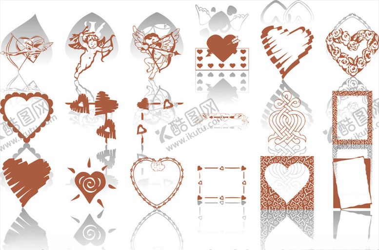 编号：36490509181239551686【酷图网】源文件下载-爱情元素黑白爱情爱情图案