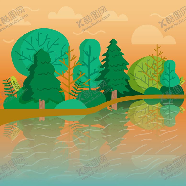 编号：32469702071420273338【酷图网】源文件下载-手绘插画树木