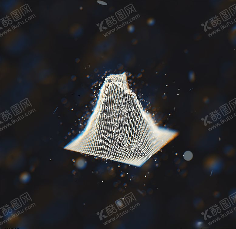 编号：19003006290727059239【酷图网】源文件下载-C4D模型线条线性山体晶格