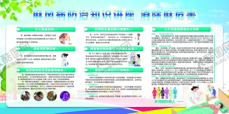 编号：32266710300118574660【酷图网】源文件下载-麻风病展板