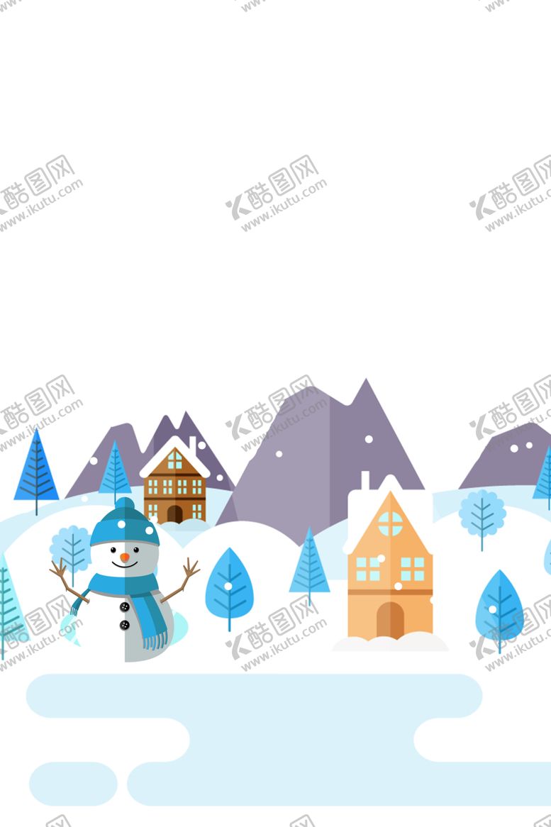 编号：28980001260632444449【酷图网】源文件下载-卡通雪景元素图