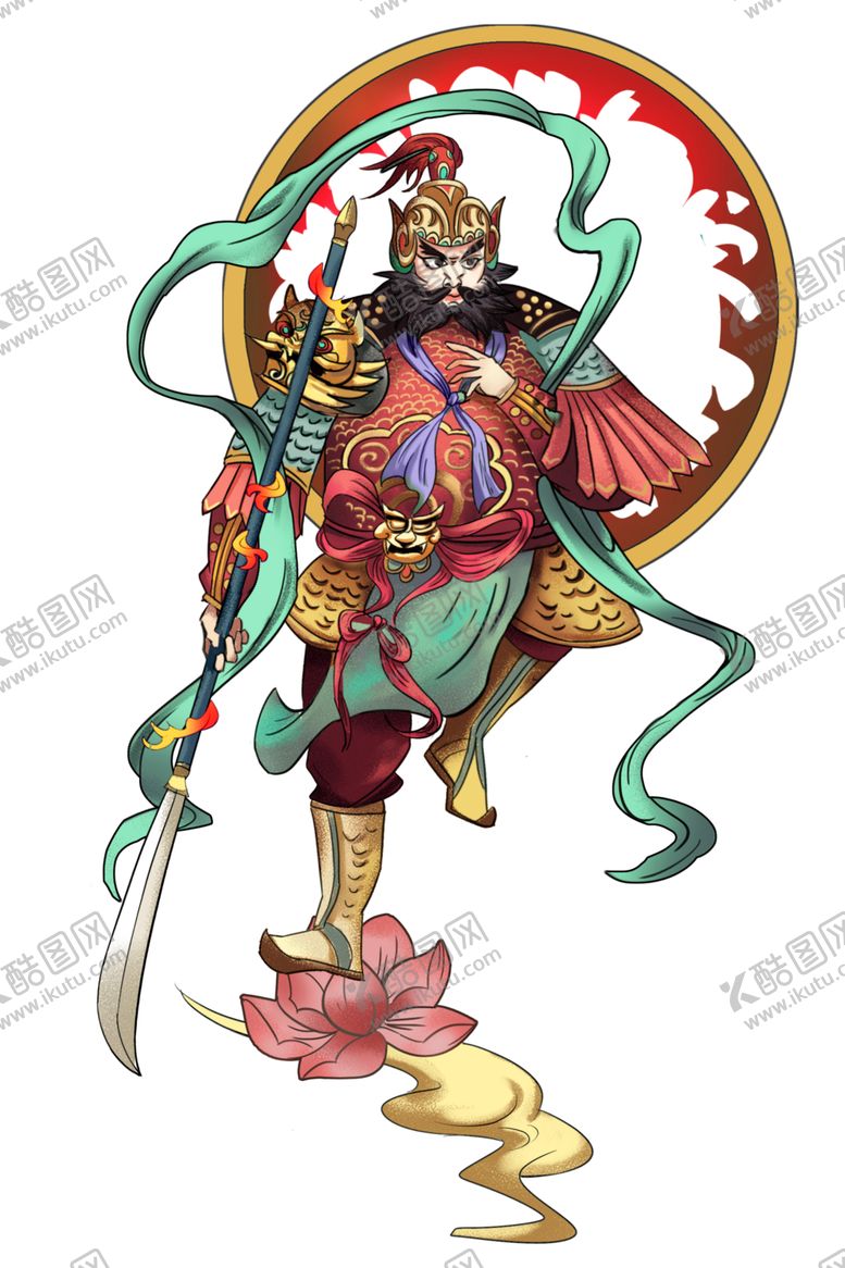 编号：18011005121956008553【酷图网】源文件下载-国潮人物手绘