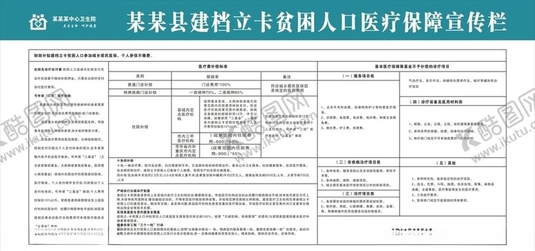 编号：58682206251522533779【酷图网】源文件下载-建档立卡医疗保障宣传栏
