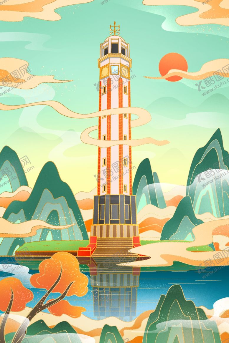编号：55420810042029357370【酷图网】源文件下载-国潮风景