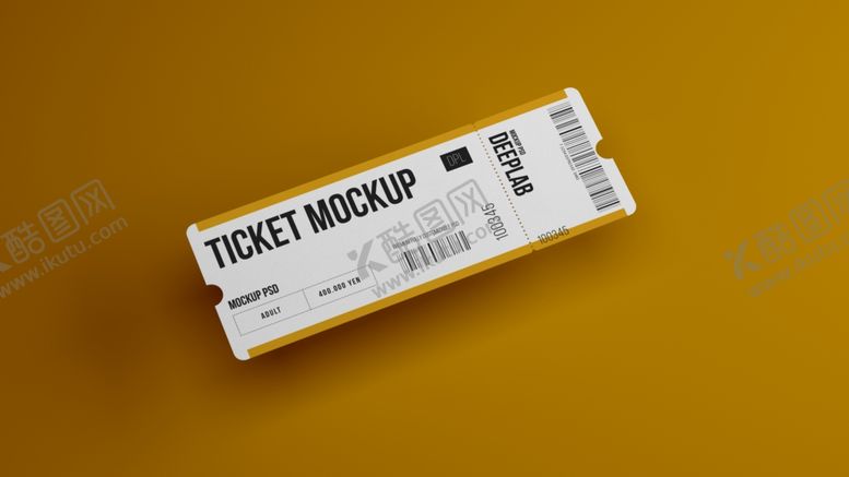 编号：63935609230412487379【酷图网】源文件下载-门票样机设计效果图