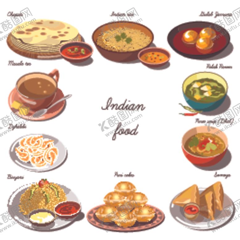 编号：30190909280045199311【酷图网】源文件下载-手绘西餐美食