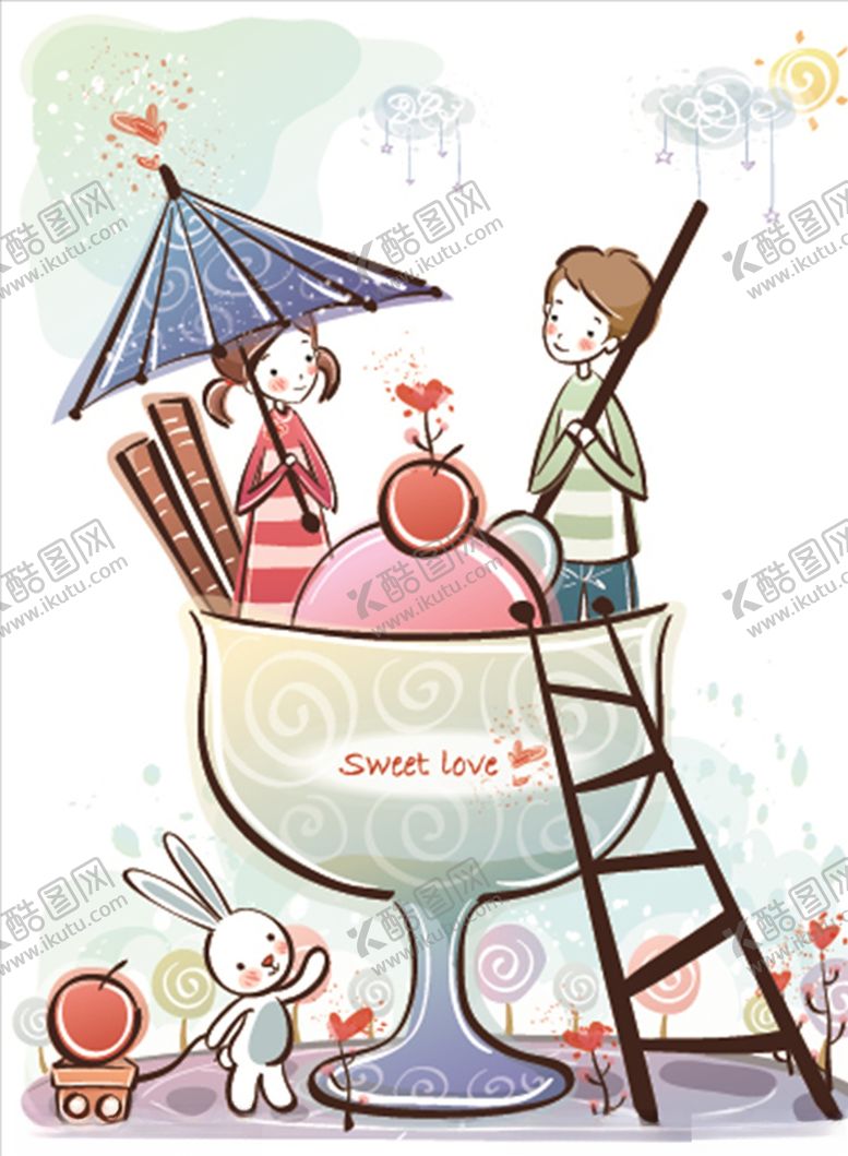 编号：24647009210327373290【酷图网】源文件下载-手绘情侣