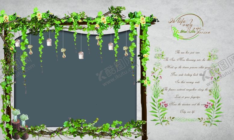 编号：16371609160747104013【酷图网】源文件下载-森系婚礼迎宾展区