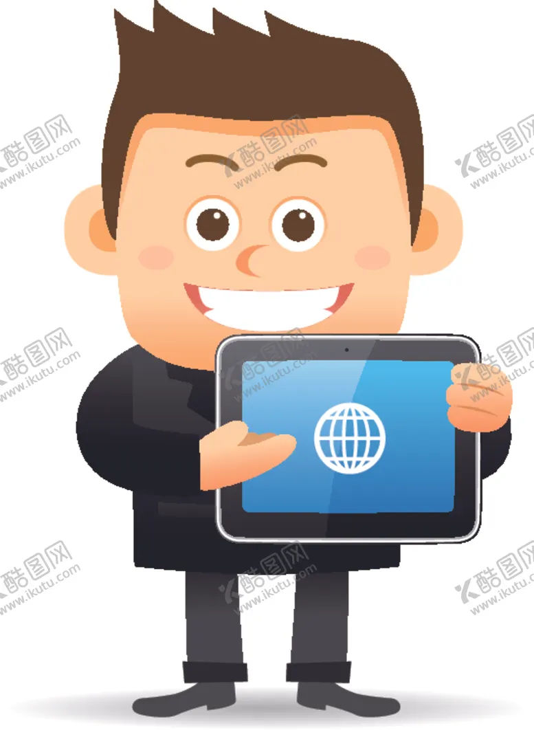 编号：52233906291344168613【酷图网】源文件下载-卡通商务男性