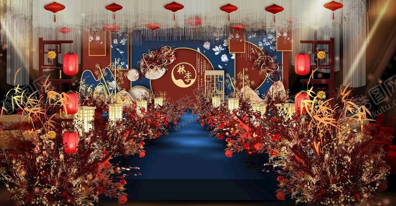编号：57324009280009501478【酷图网】源文件下载-中式婚礼效果图