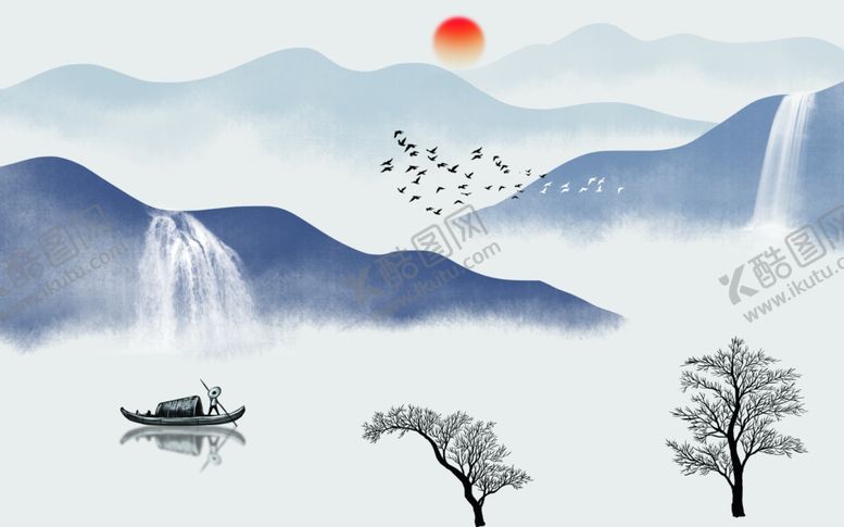 编号：85169210261934542914【酷图网】源文件下载-山水画山水背景