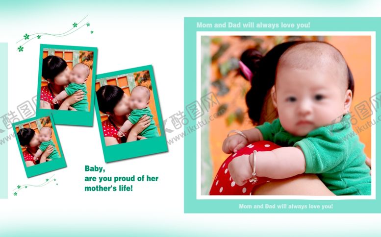 编号：48883209210551328760【酷图网】源文件下载-儿童宝宝生日照相册PSD模板