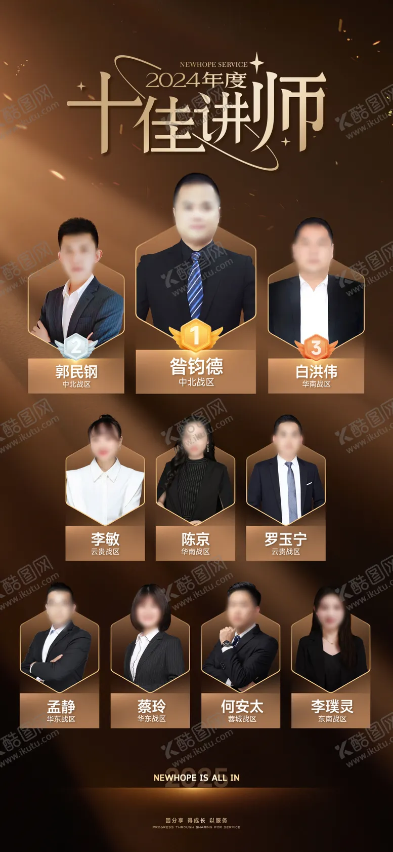 编号：23701002261753516071【酷图网】源文件下载-年度十佳讲师人物颁奖海报