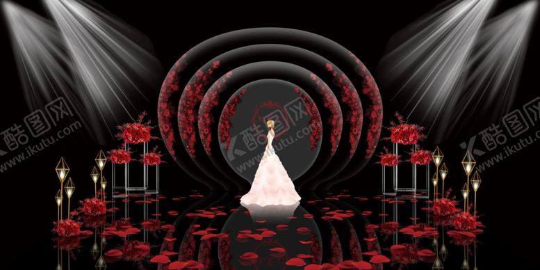 编号：18240009181309078840【酷图网】源文件下载-红色主题婚礼会场