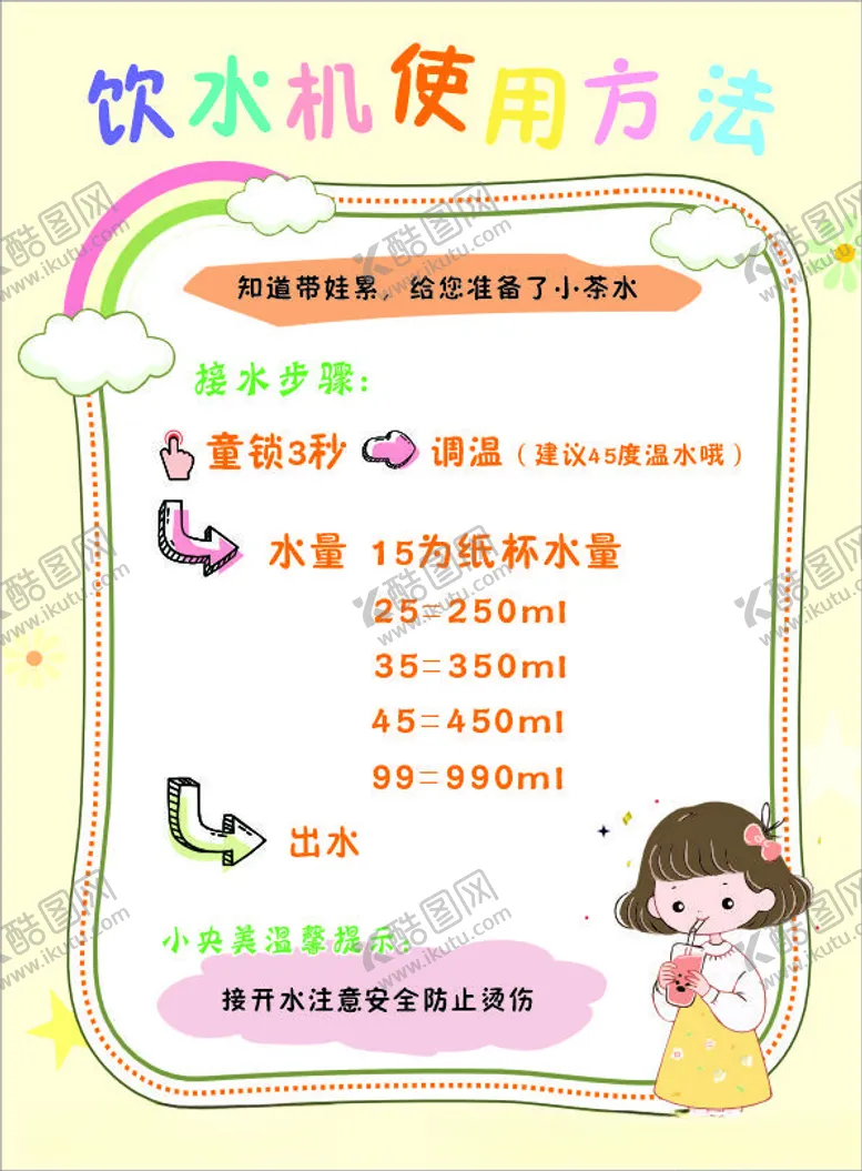 编号：74842801131931011948【酷图网】源文件下载-饮水机使用方法卡通