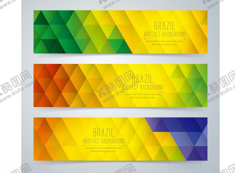 编号：83750604081244537150【酷图网】源文件下载-多彩几何横幅设计模板