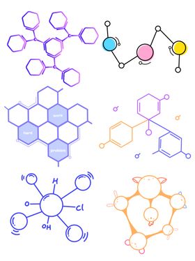 营养元素分支图矢量图AI