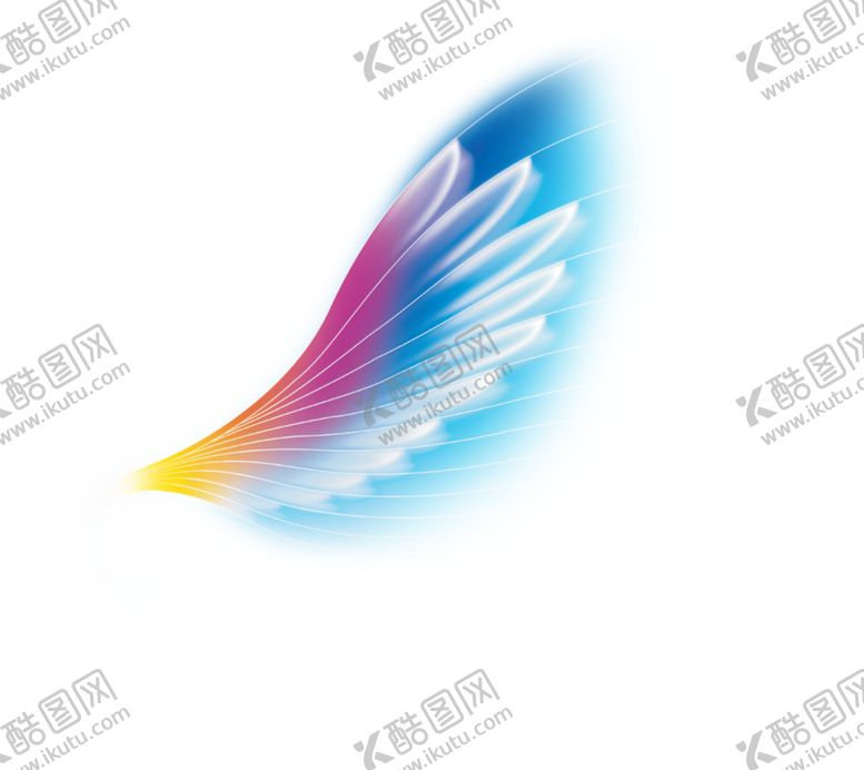 编号：55086307090851302134【酷图网】源文件下载-绚丽多彩翅膀
