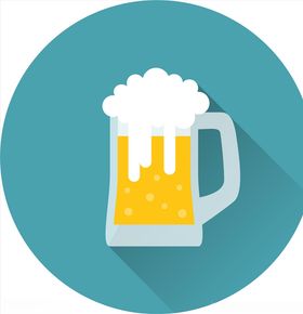 扁平化啤酒图标