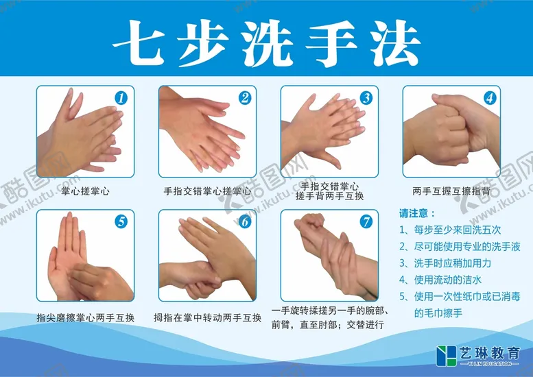 编号：16235610151804439678【酷图网】源文件下载-七步洗手法