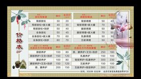 养护价目表