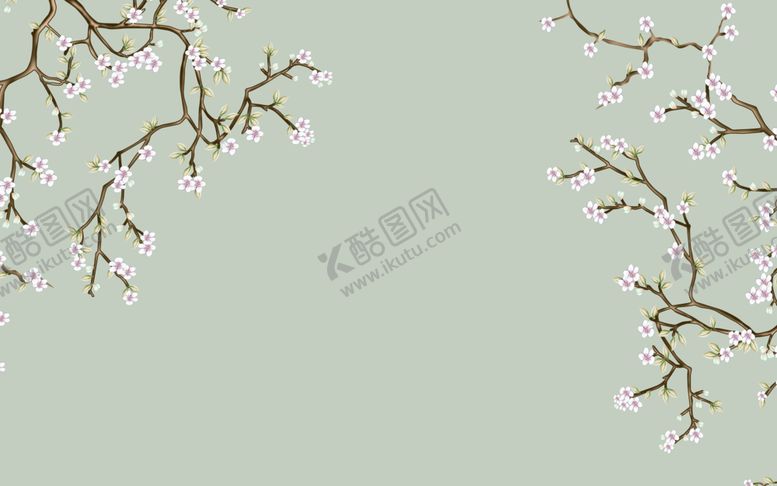 编号：41721105081321075649【酷图网】源文件下载-工笔花鸟背景墙装饰画