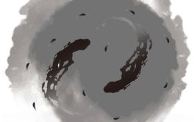 水墨鱼背景图