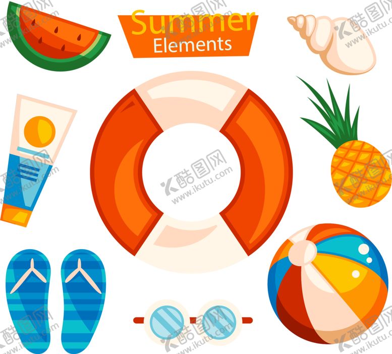 编号：95899309250722188634【酷图网】源文件下载-卡通素材泳圈