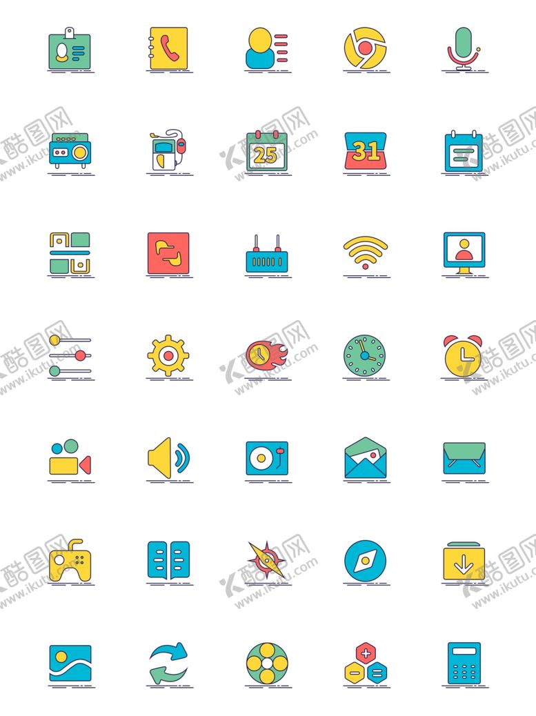 编号：57450910131325301043【酷图网】源文件下载-彩色小图标