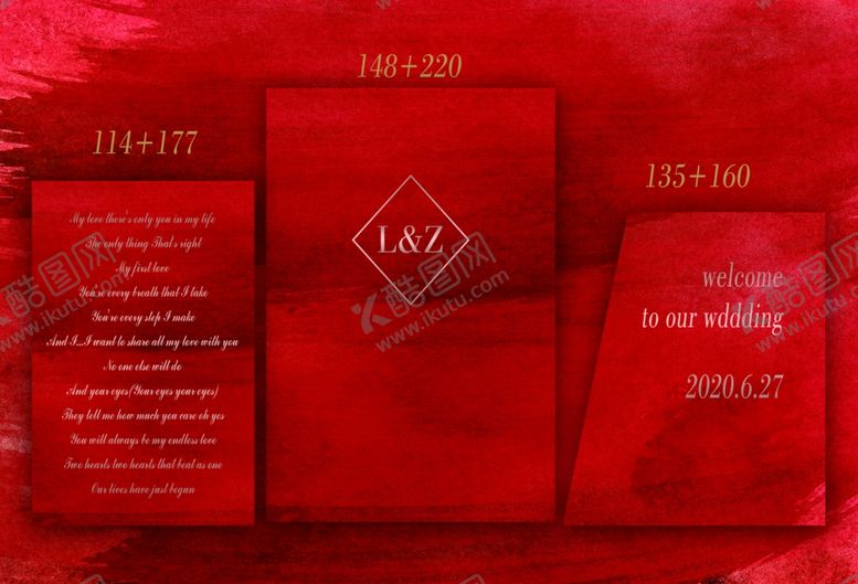 编号：40745205121004434015【酷图网】源文件下载-红色背景婚礼