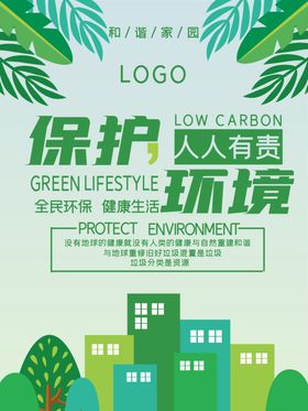 保护环境文明城市公益海报素材