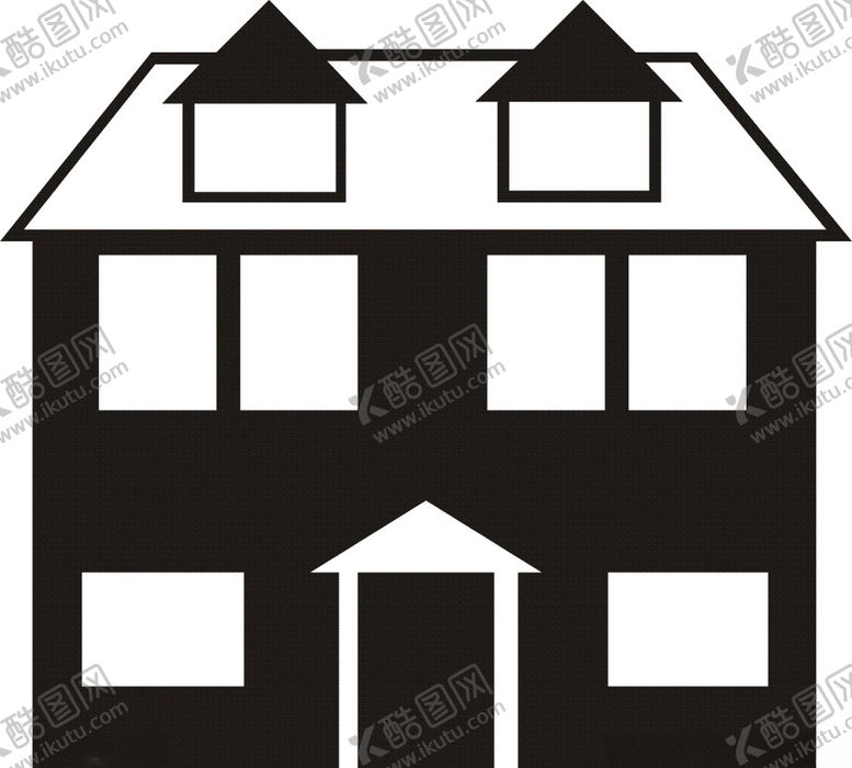 编号：97227809281210593939【酷图网】源文件下载-建筑房屋剪影-21