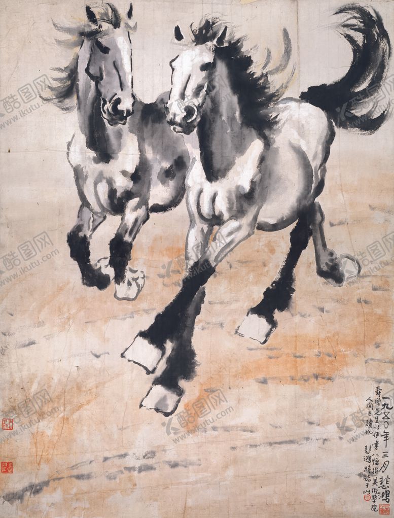 编号：64971209281654442825【酷图网】源文件下载-徐悲鸿大气国画马