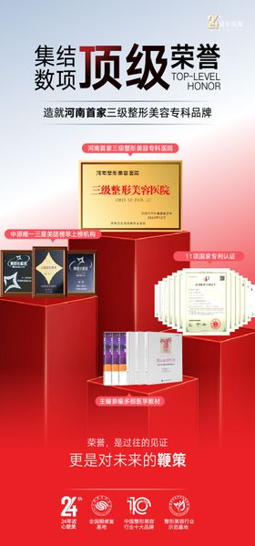 整形美容荣誉海报  