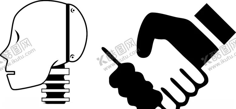 编号：75627605111907414420【酷图网】源文件下载-头像标志握手标志脑袋标志