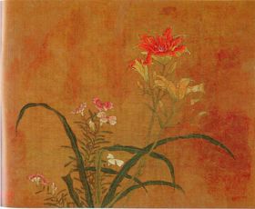 黄居寀花卉写生绘画