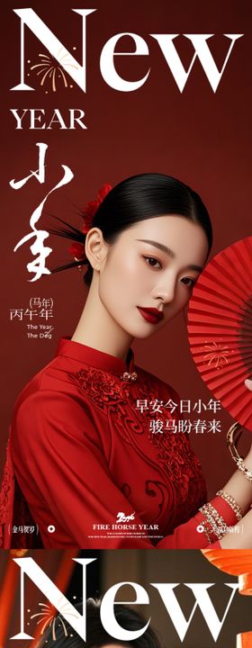 医美早安小年节日海报