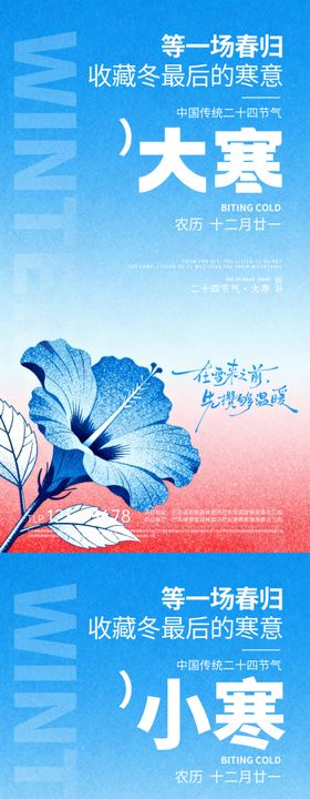 地产大寒小寒节气海报