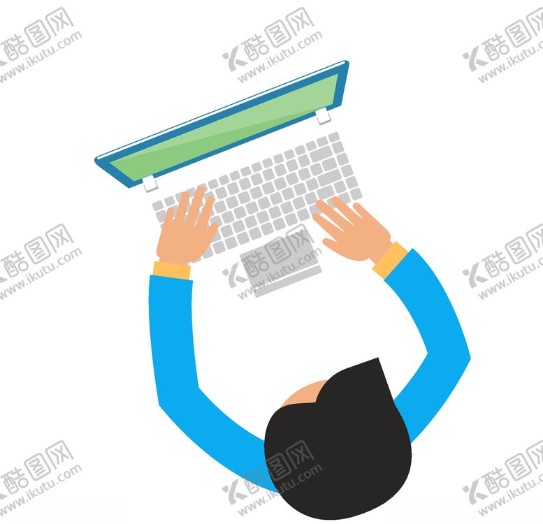 编号：90644004191335255386【酷图网】源文件下载-卡通矢量商务正在用笔记本电脑