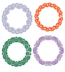 多彩边框图案