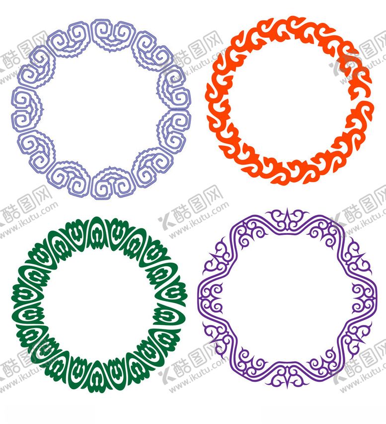 编号：14851104081937017250【酷图网】源文件下载-多彩边框图案