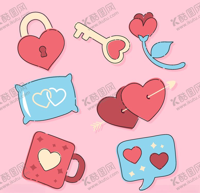 编号：33788109221441289444【酷图网】源文件下载-情人节元素