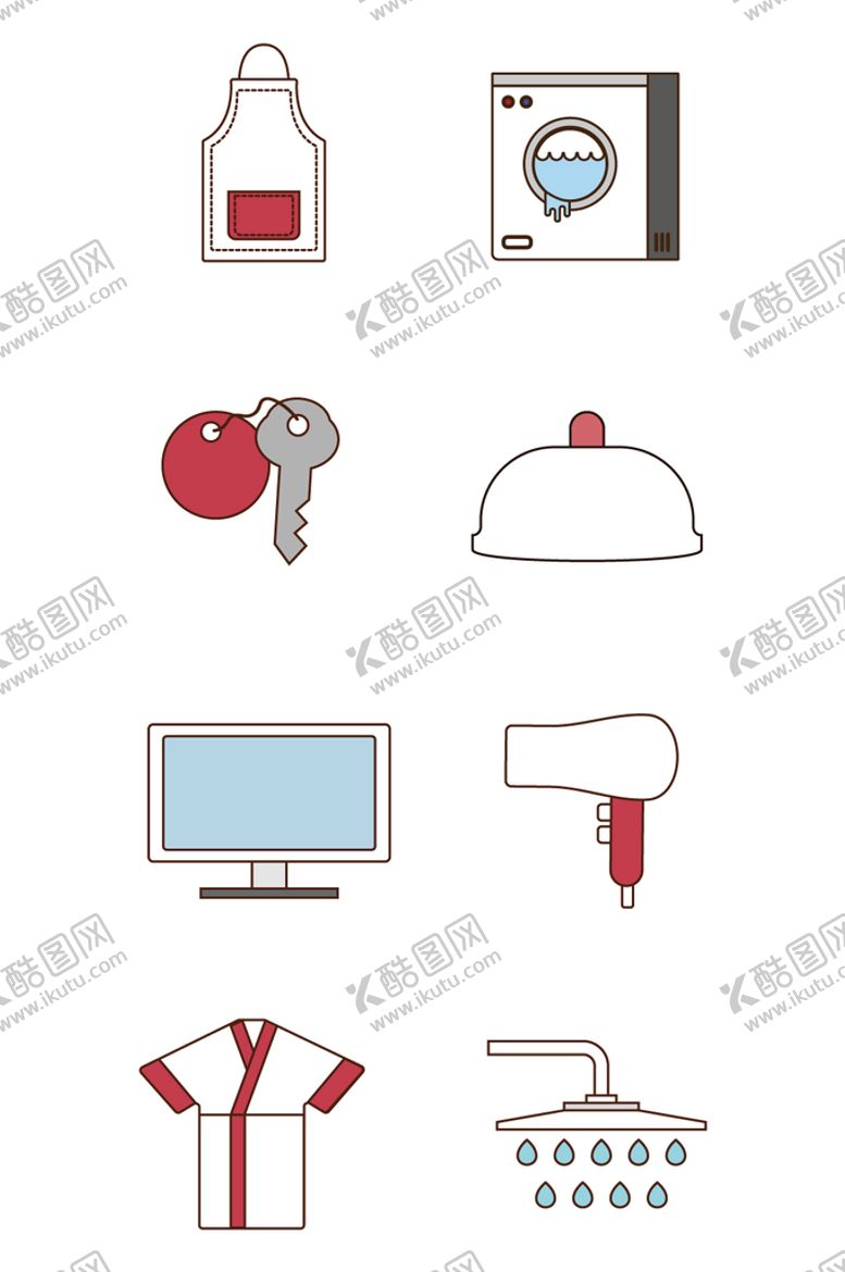 编号：29764809200618239248【酷图网】源文件下载-餐饮住宿图标