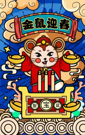鼠年时尚插画